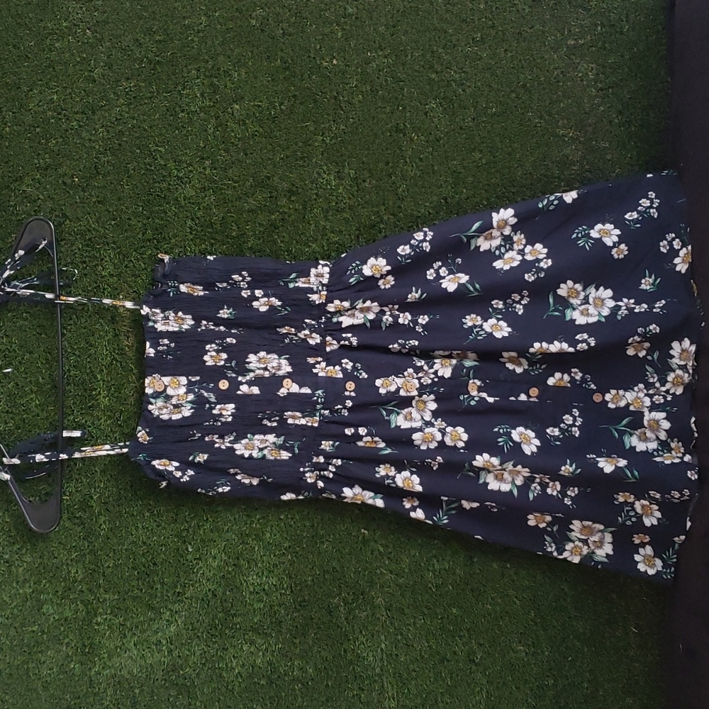 Blue and white flower dress
